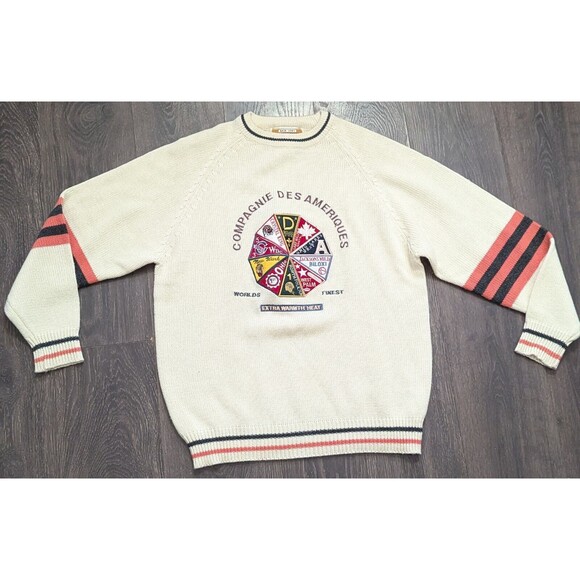 Compagnie des Ameriques Vintage Baseball Sweatshirt Size Large American Classic - Picture 1 of 4